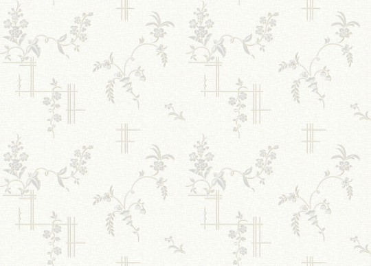 Boras Tapeter 4549 Anno Ulricehamn White - tapeta w kwiaty