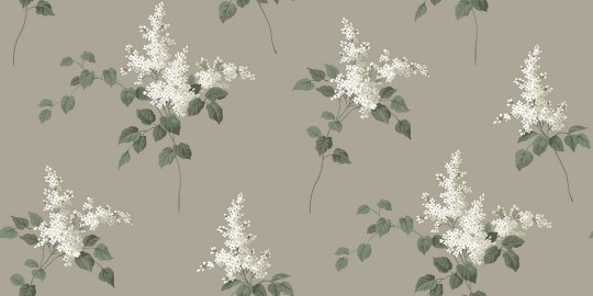 Boras Tapeter 7667 Falsterbo III Lilacs Brown - tapeta w kwiaty bzu
