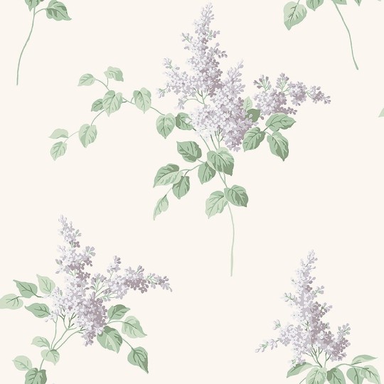 Boras Tapeter 7668 Falsterbo III Lilacs Beige - tapeta w kwiaty bzu