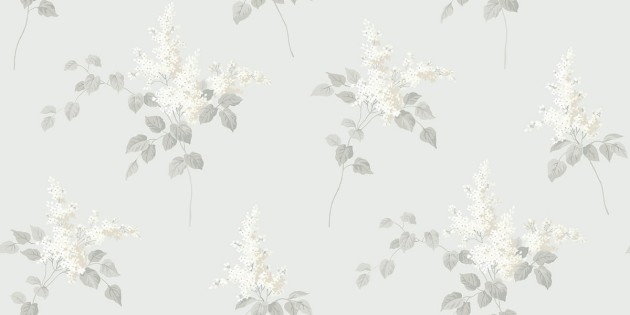 Boras Tapeter 7669 Falsterbo III Lilacs Gray - tapeta w kwiaty bzu