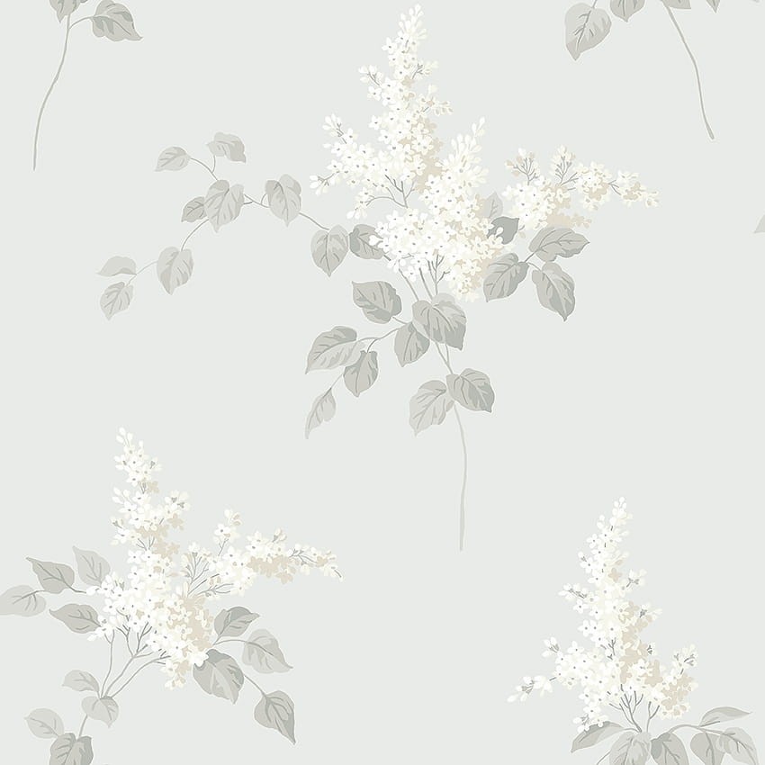 Boras Tapeter 7669 Falsterbo III Lilacs Gray - tapeta w kwiaty bzu
