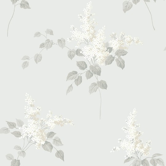 Boras Tapeter 7669 Falsterbo III Lilacs Gray - tapeta w kwiaty bzu