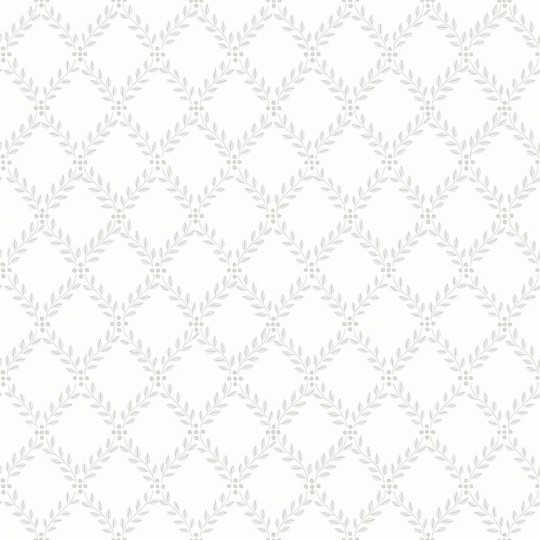 Boras Tapeter 7670 Falsterbo III Trellis Leaves Gray - tapeta w romby z liści