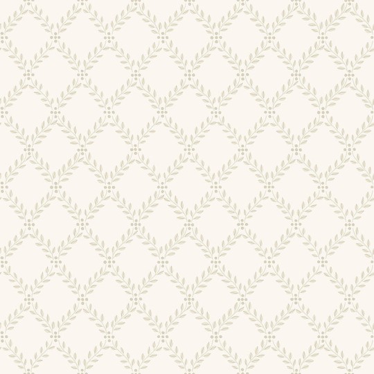Boras Tapeter 7673 Falsterbo III Trellis Leaves Beige - tapeta w romby z liści