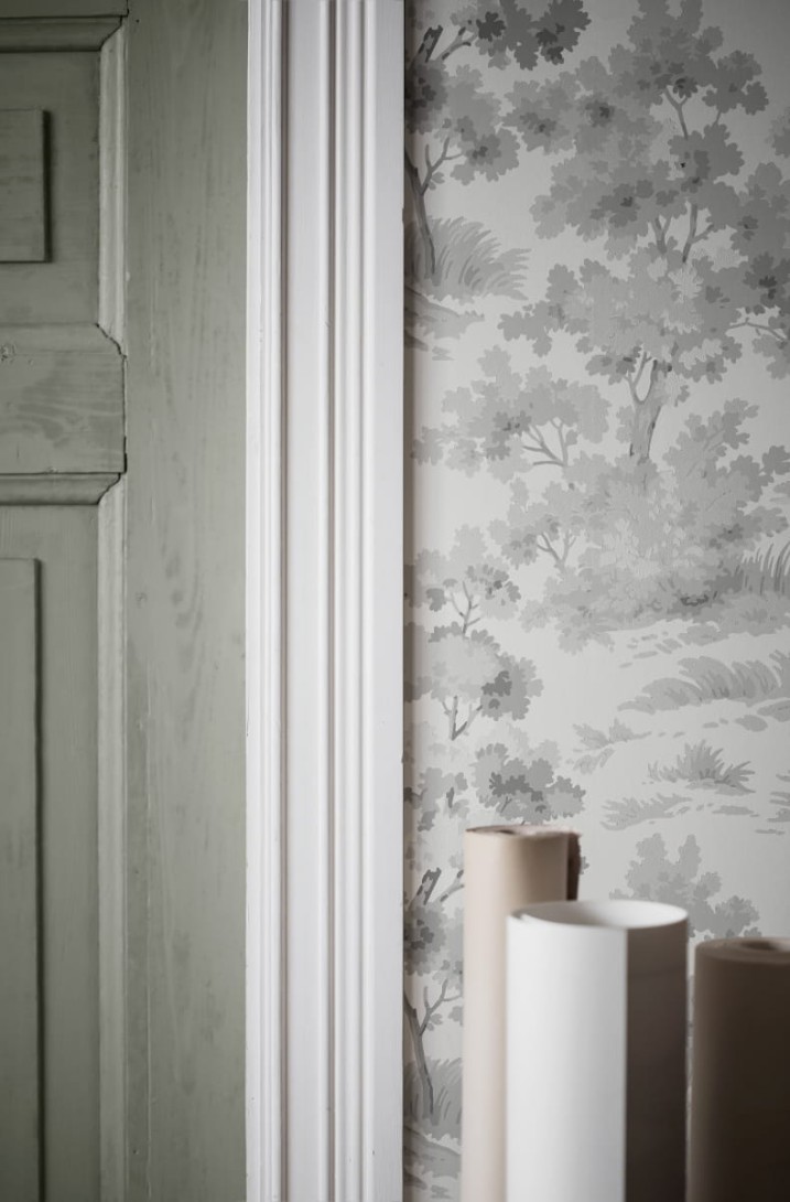 Boras Tapeter 7677 Falsterbo III Countryside Morning Gray - tapeta skandynawska sceneria
