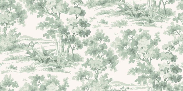 Boras Tapeter 7678 Falsterbo III Countryside Morning Green - tapeta skandynawska sceneria