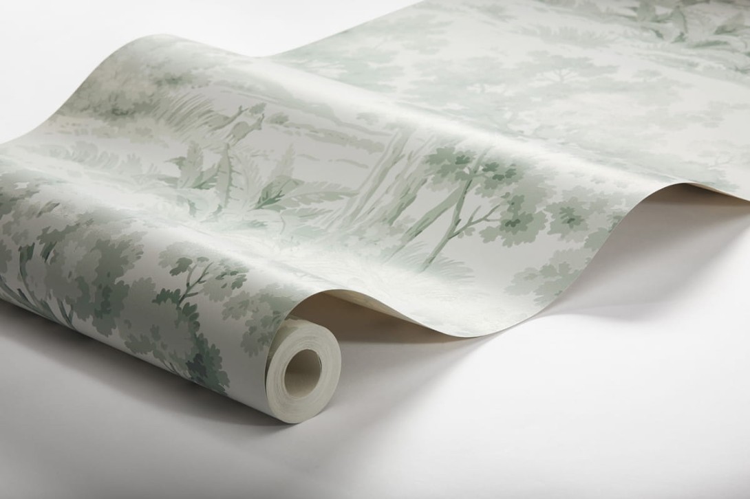 Boras Tapeter 7678 Falsterbo III Countryside Morning Green - tapeta skandynawska sceneria