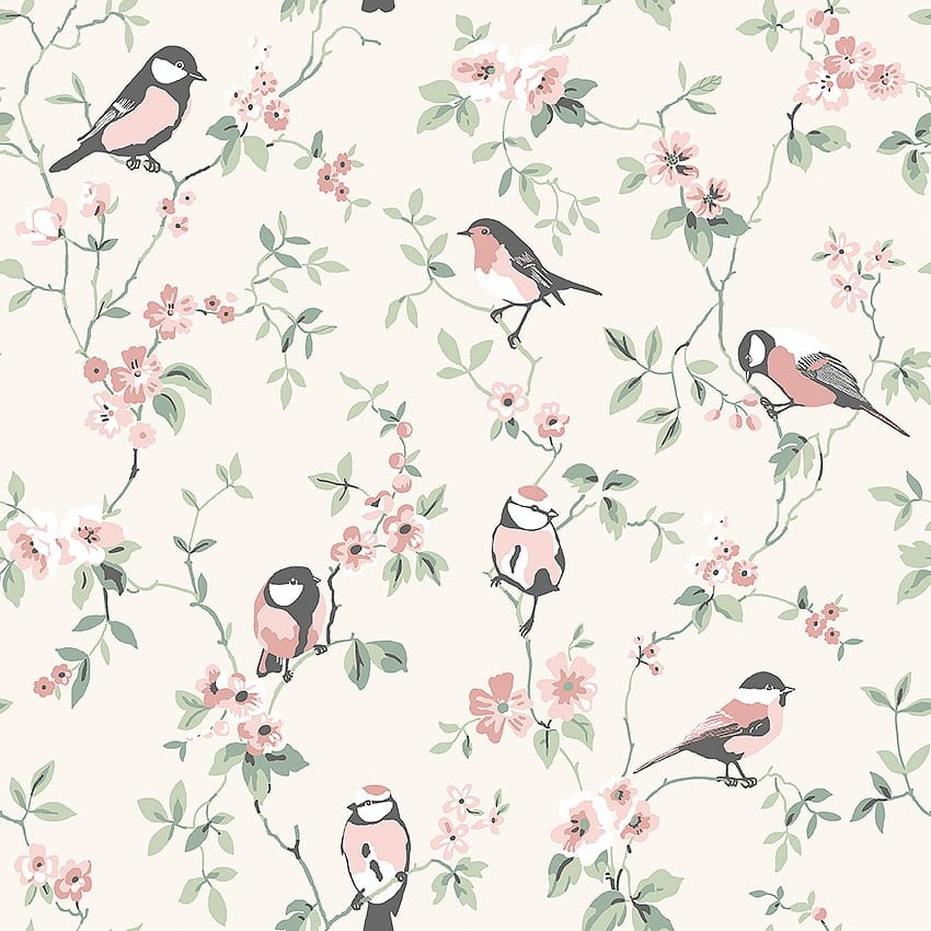 Boras Tapeter 7682 Falsterbo III Falsterbo Birds Beige - tapeta w ptaki na gałązkach