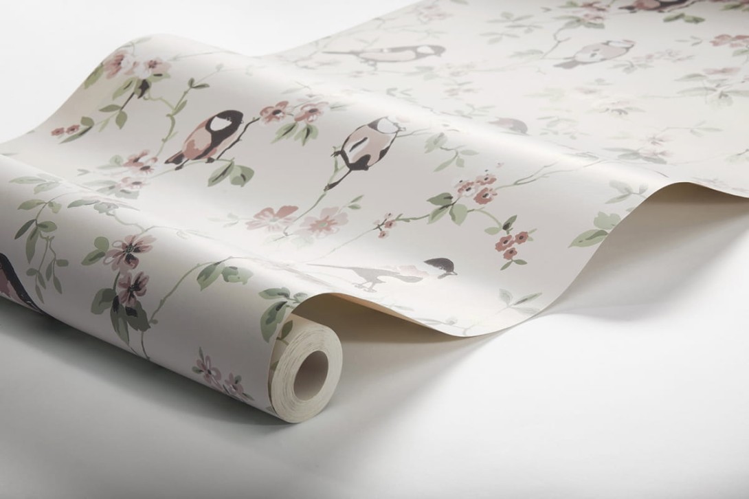 Boras Tapeter 7682 Falsterbo III Falsterbo Birds Beige - tapeta w ptaki na gałązkach