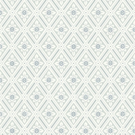 Boras Tapeter 7658 Falsterbo III Ester Gray - tapeta geometryczna w roślinne medaliony