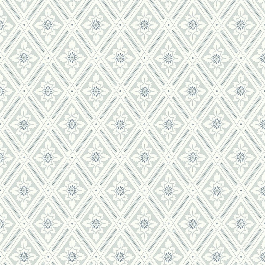 Boras Tapeter 7658 Falsterbo III Ester Gray - tapeta geometryczna w roślinne medaliony