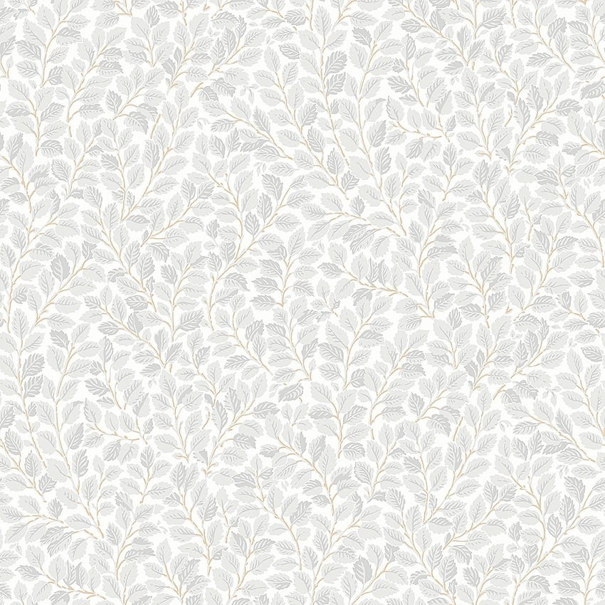 Boras Tapeter 7661 Falsterbo III Hazel Gray - tapeta w liście leszczyny