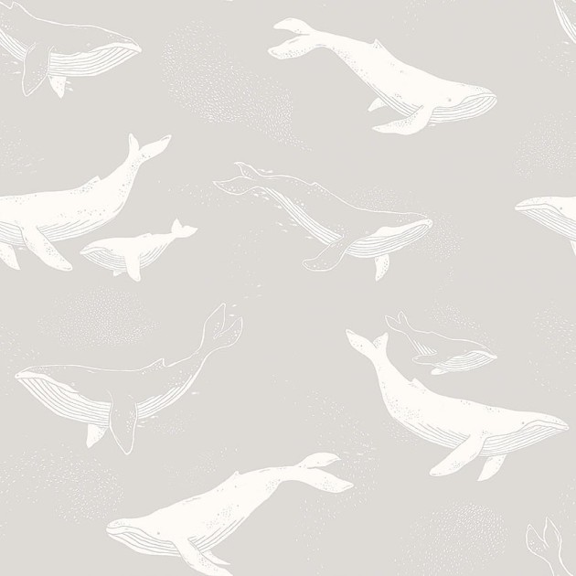 Tapeta Boras Tapeter Newbie 7452 Whales Wieloryby
