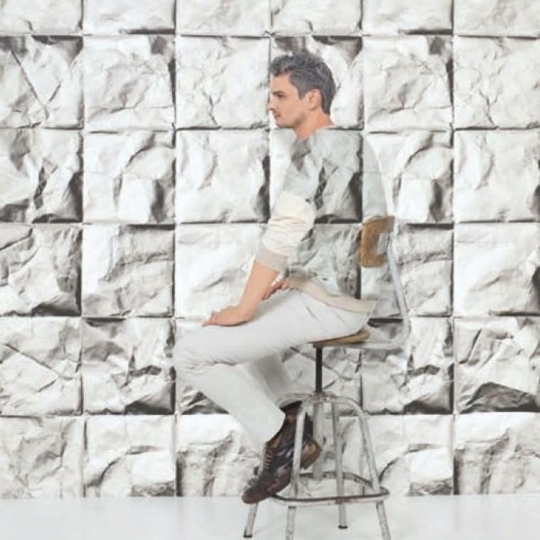 Casadeco SOWH 2660 91 00 SO WHITE 3 CRUSHED EMPIRE STATE - mural w kwadraty