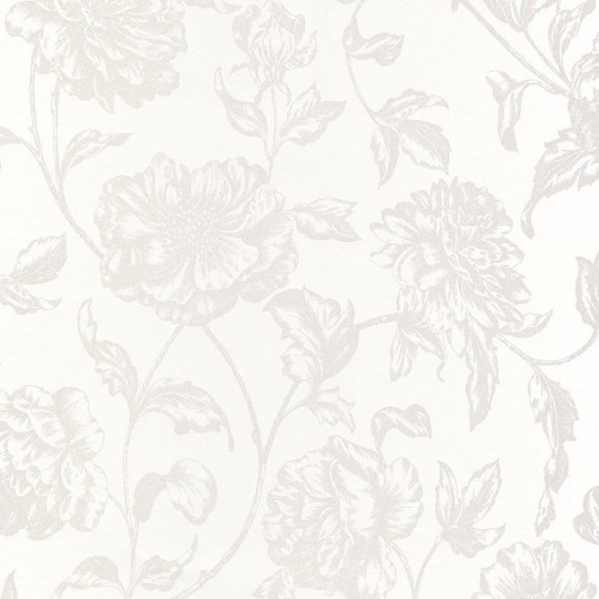 Tapeta Casadeco So White 3 SOWH 6863 00 00 Fleur Gravure Shine