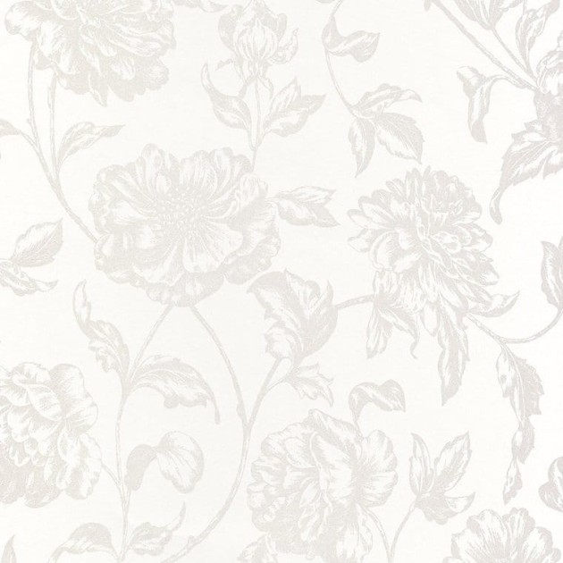 Tapeta Casadeco So White 3 SOWH 6863 00 00 Fleur Gravure Shine