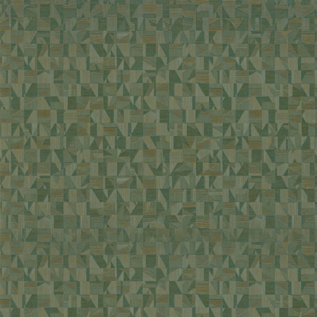 Casamance 74400650 Mansour Tiznit Vert - tapeta w geometryczny wzór