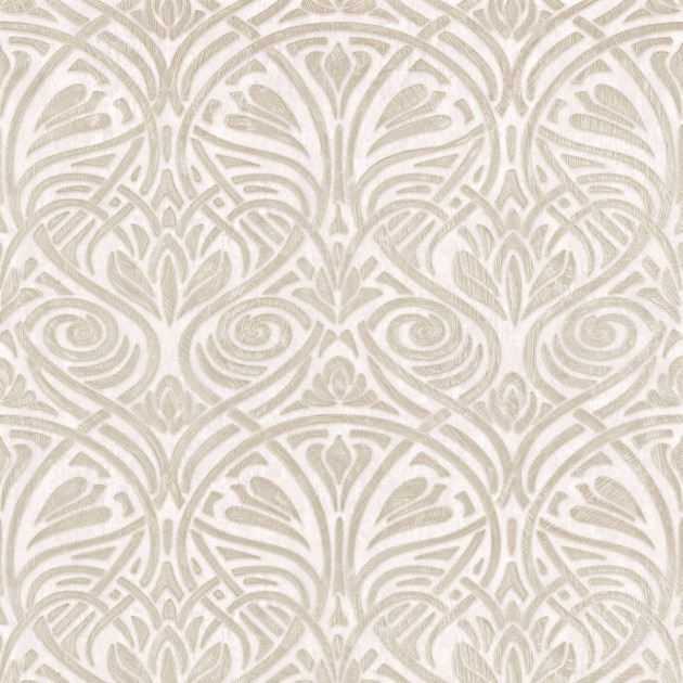 Casamance 74410120 Mansour Rabat Beige - tapeta w roślinne ornamenty
