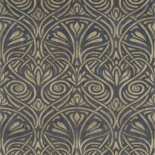 Casamance 74410426 Mansour Rabat Taupe - tapeta w roślinne ornamenty