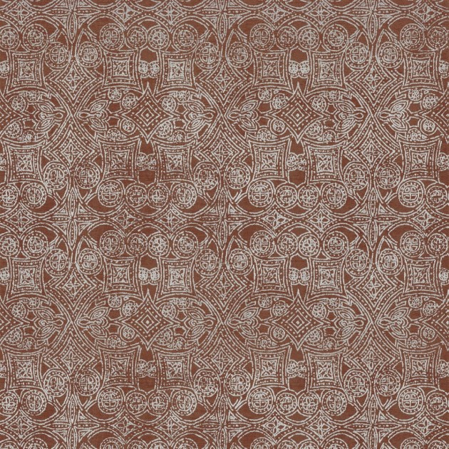 Casamance 74420336 Mansour Jali Terracota - tapeta w roślinne ornamenty