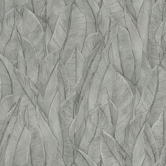 Casamance 74280170 Rio Madeira Amazone Acier - tapeta w egzotyczne liście