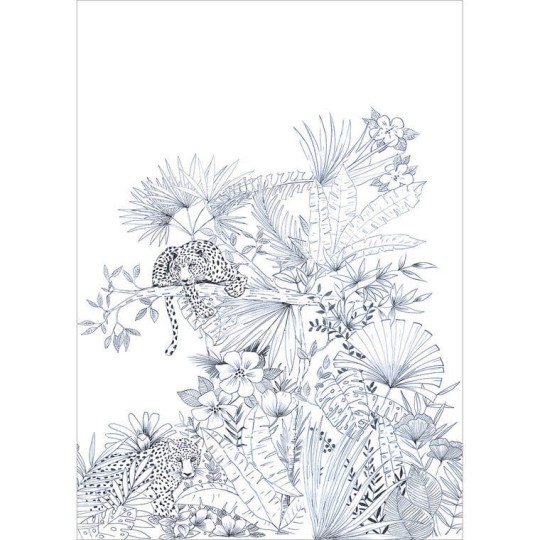 Caselio 101479919 Odyssee Panoramique Kenya - mural z motywem dżungli i lempartów