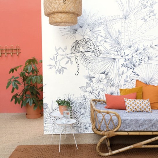 Caselio 101479919 Odyssee Panoramique Kenya - mural z motywem dżungli i lempartów