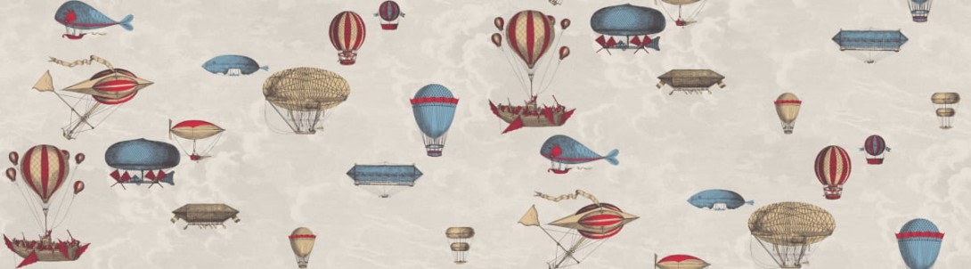 Tapeta Cole & Son Fornasetti 114/10020 Macchine Volanti - zestaw 2 rolek (A i B)