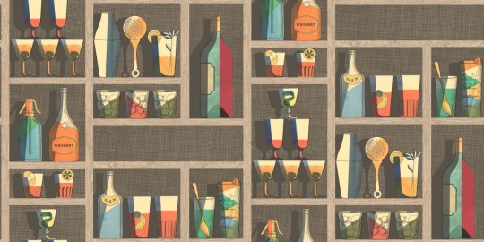 Tapeta Cole & Son Fornasetti Senza Tempo 114/23043 Cocktails