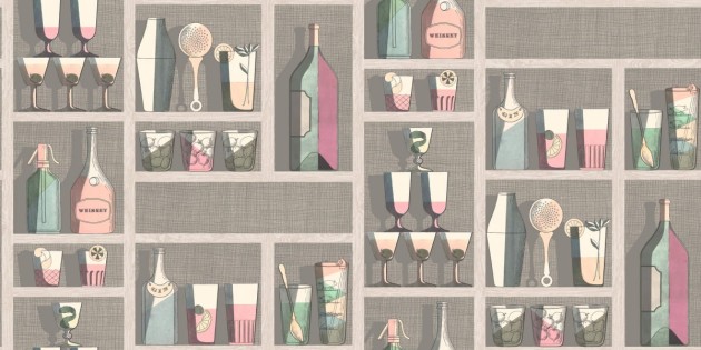 Tapeta Cole & Son Fornasetti Senza Tempo 114/23044 Cocktails