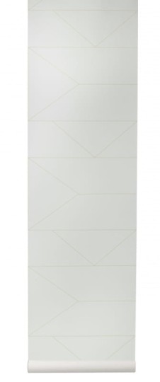 Tapeta Ferm LIVING - Lines Wallpaper - Off-white 168 Linie