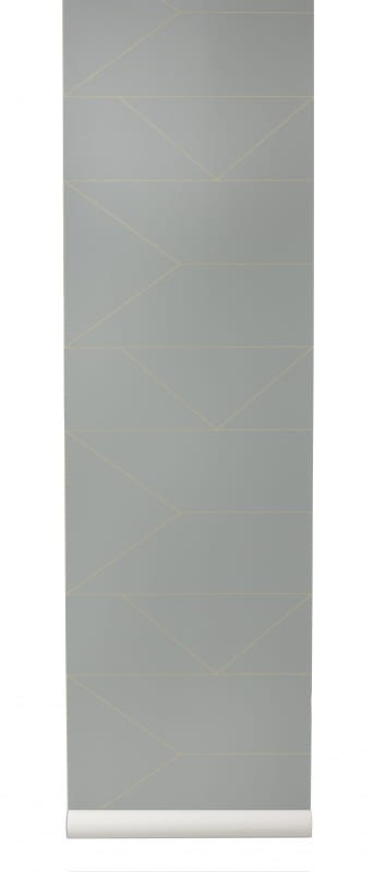 Tapeta Ferm LIVING - Lines Wallpaper - Grey 169 Linie