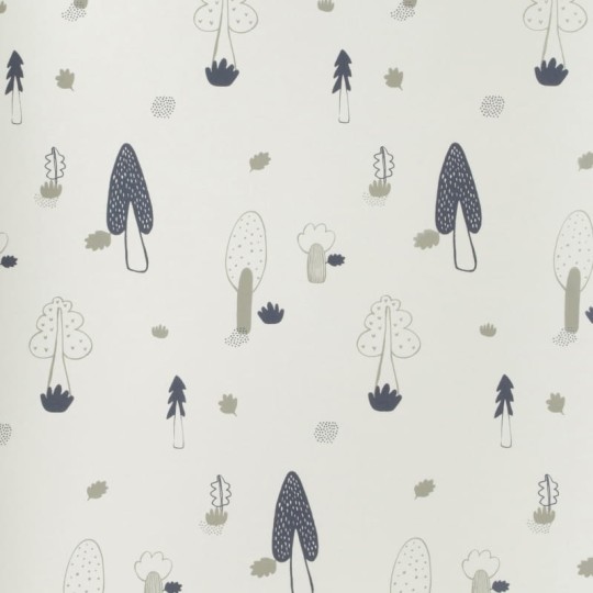 Tapeta Ferm LIVING - Forest Wallpaper - Blue 525 Las