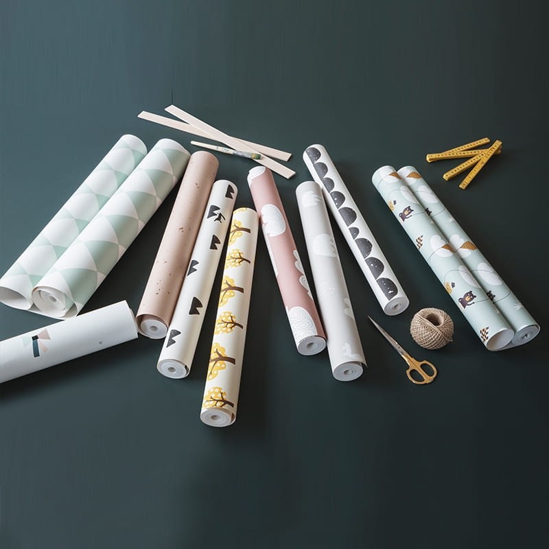 OL / Tapeta Ferm LIVING - Rabbit Wallpaper - Off-White 526 Króliki - 1 ROLKA