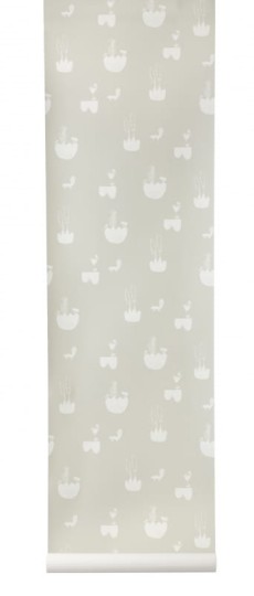 Tapeta Ferm LIVING - Landscape Wallpaper - Grey 527