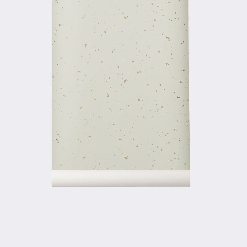 Ferm Living 172 Confetti Off-White - tapeta z drobinkami złota