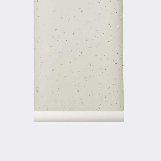 Ferm Living 172 Confetti Off-White - tapeta z drobinkami złota