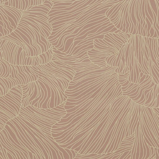 Tapeta Ferm LIVING - Coral Wallpaper - Dusty Rose/Beige 538