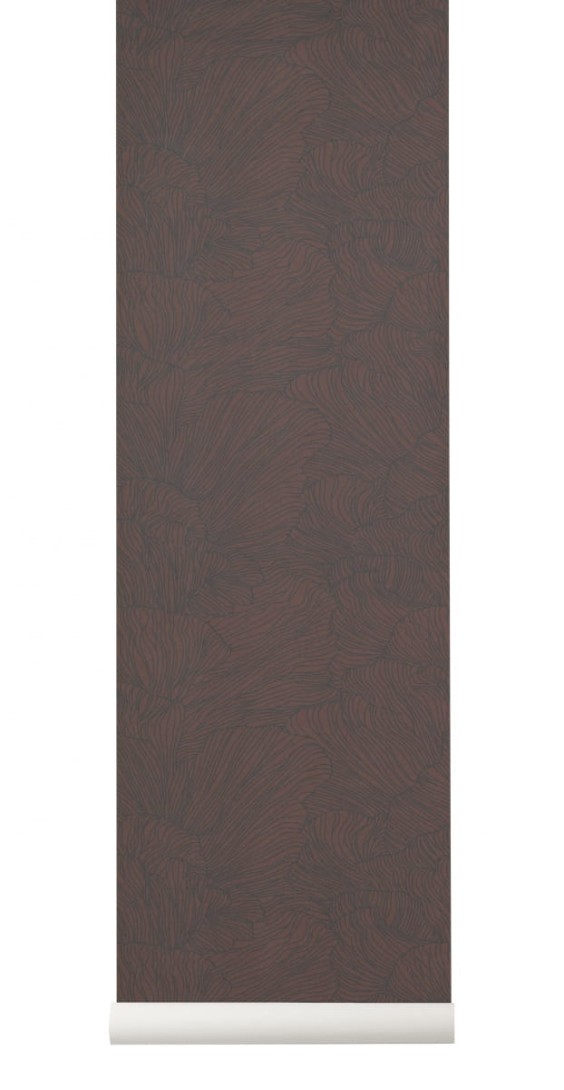 Tapeta Ferm LIVING - Coral Wallpaper - Bordeaux/Dark Blue 539