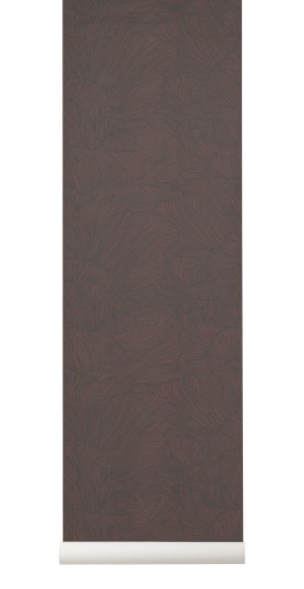 Tapeta Ferm LIVING - Coral Wallpaper - Bordeaux/Dark Blue 539