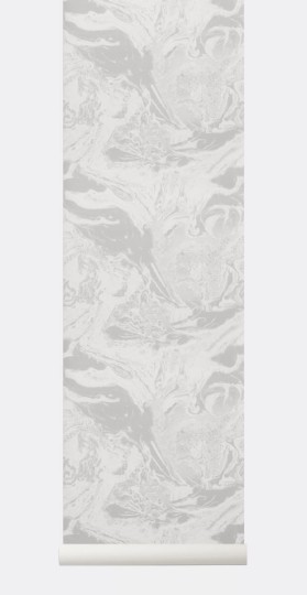 Tapeta Ferm LIVING - Marbling Wallpaper - Beige 187