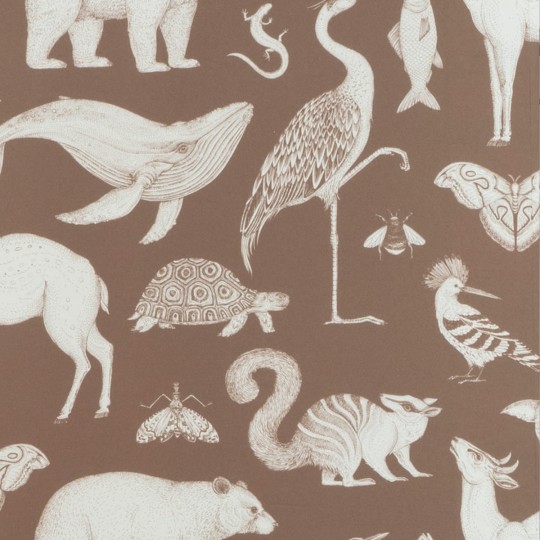 Ferm Living 100235677 Katie Scott Animals Toffee  - tapeta zwierzątka