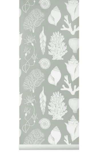 Tapeta Ferm LIVING Katie Scott Shells 100236675 Aqua Muszle
