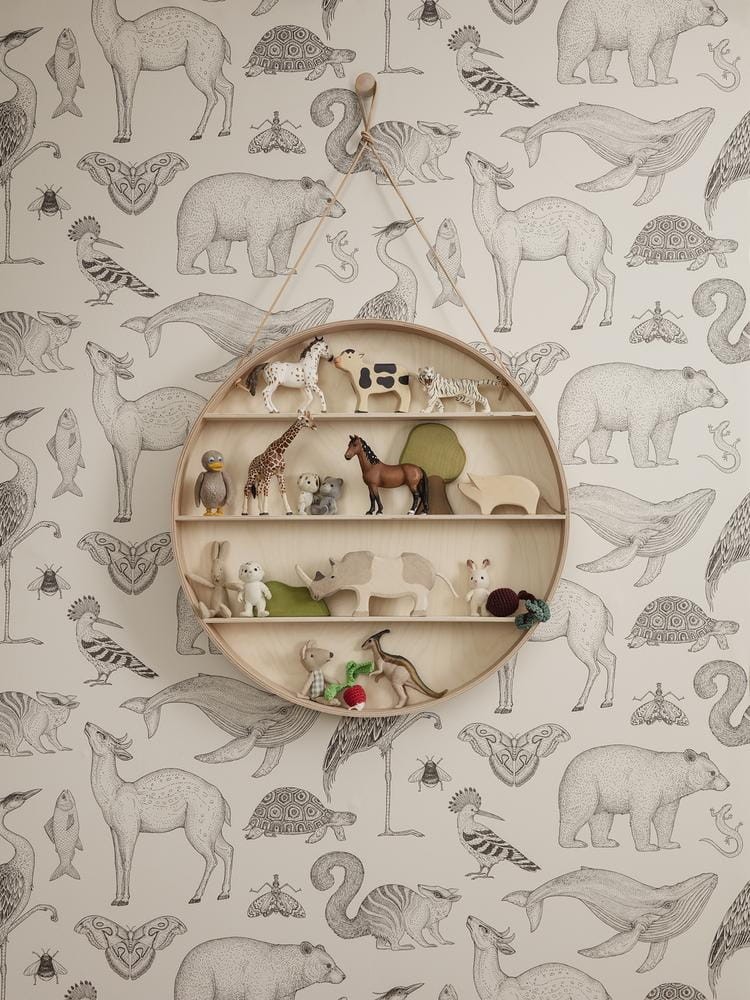 Ferm Living 1100821768 Katie Scott Animals Off-White  - tapeta zwierzątka