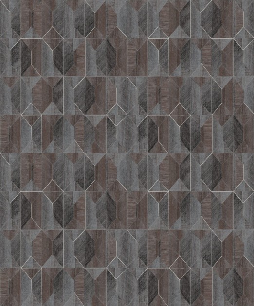 Tapeta Khroma Prisma PRI002 Marquetry Tobacco