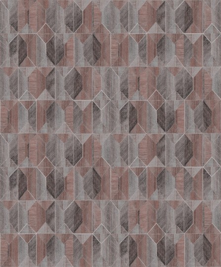 Tapeta Khroma Prisma PRI003 Marquetry Rust
