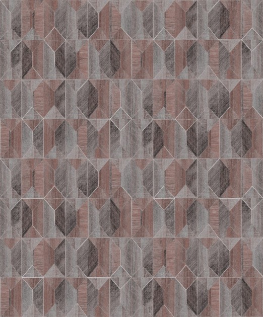 Tapeta Khroma Prisma PRI003 Marquetry Rust