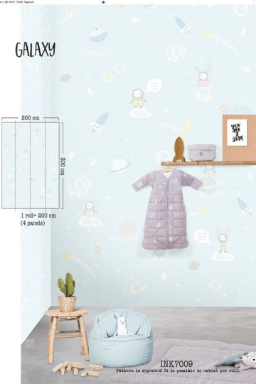 Tapeta Kidswalls Puck & Rose INK7009 Galaktyka Mural