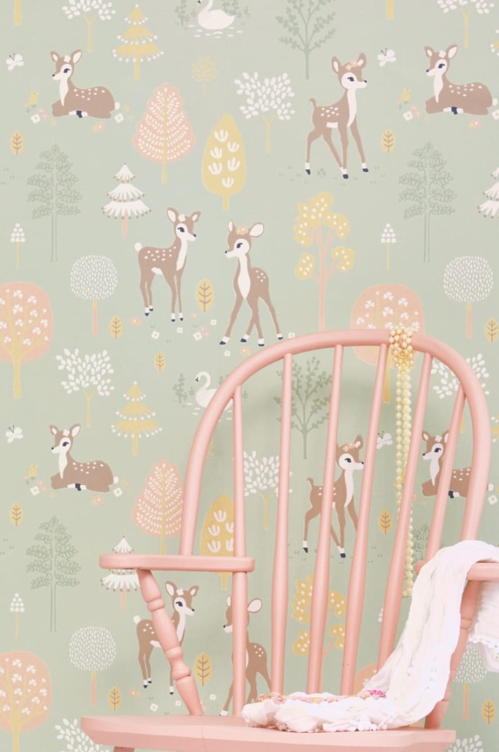 Tapeta Majvillan Golden Woods 125-02 Dusty Green