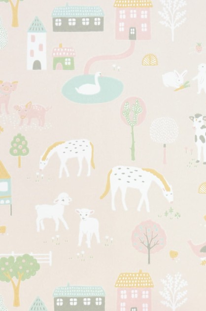 Tapeta Majvillan My Farm 127-03 Soft Pink